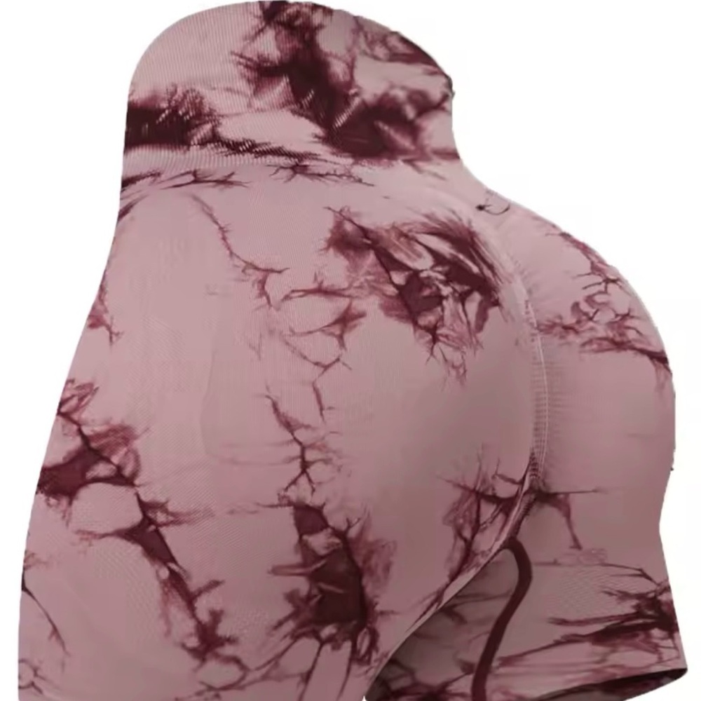 Pink and Maroon Tie-Dye shorts